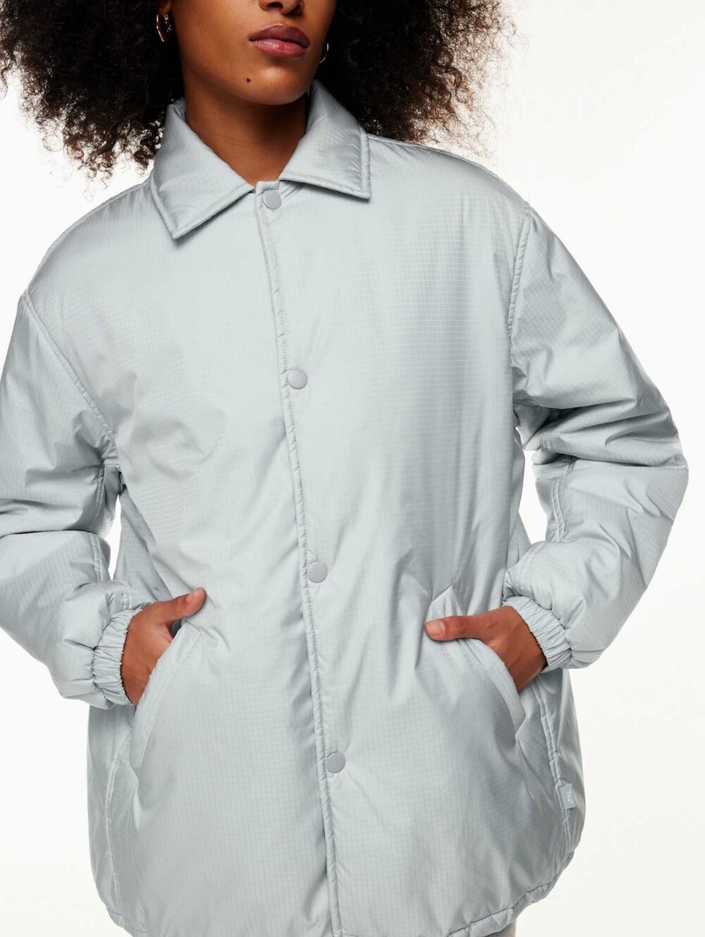 ARITZIA TNA Coaches Jacket Coat Pink  Size Medium Puffer Vegan Down Oversized